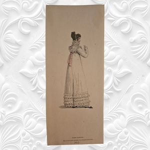 1817 La Belle Assemblee Magazine  "Home Costume"